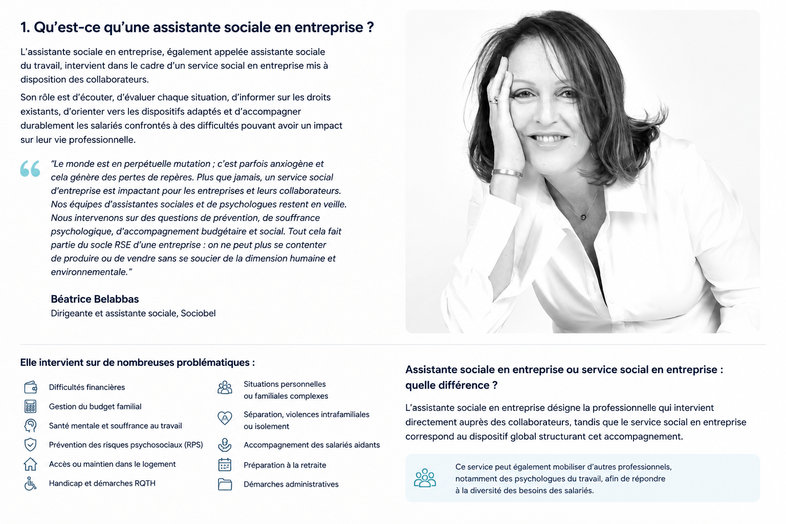 ASSISTANTE SOCIALE EN ENTREPRISE SOCIOBEL
